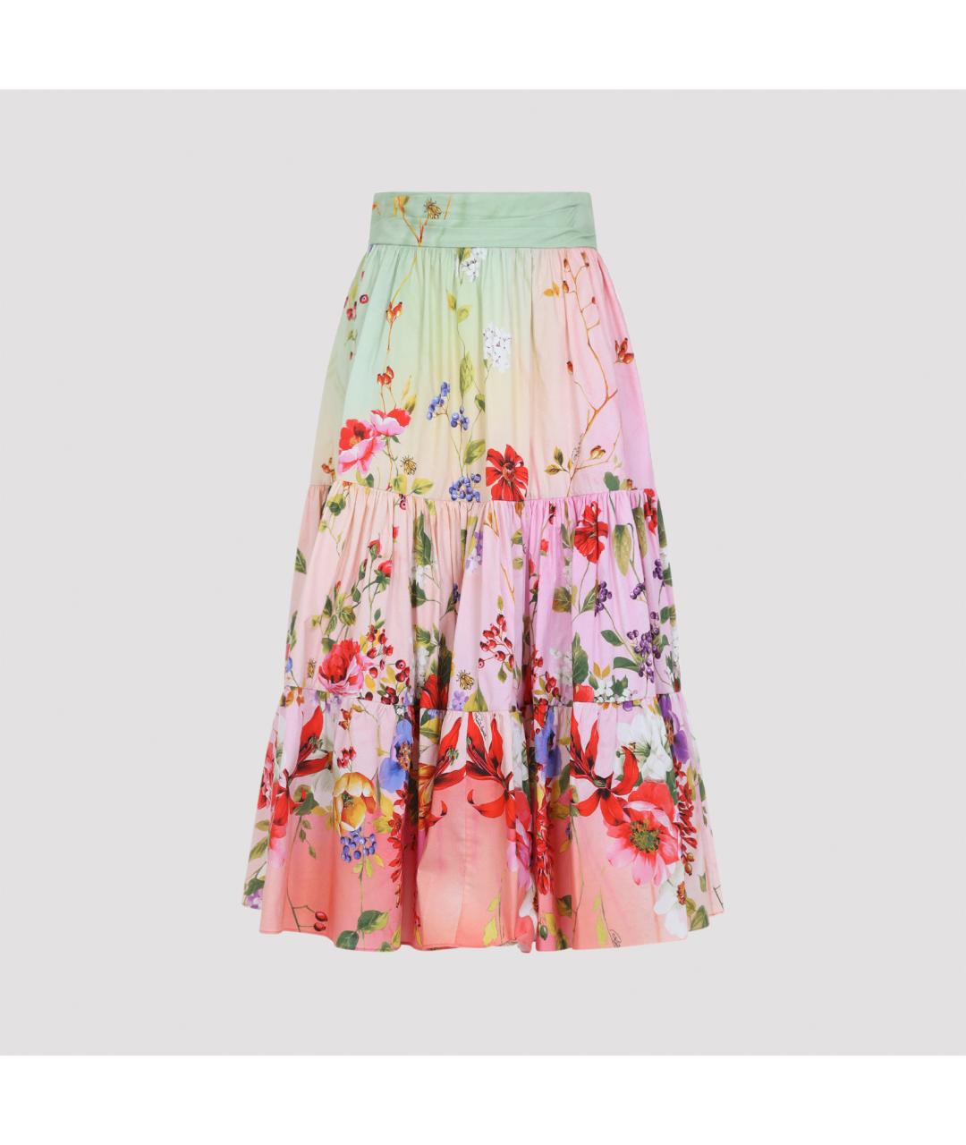 ROBERTO CAVALLI Мульти хлопковая юбка миди, фото 2