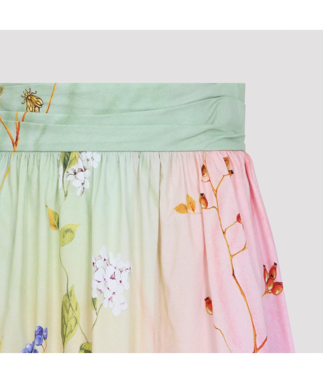 ROBERTO CAVALLI Мульти хлопковая юбка миди, фото 4