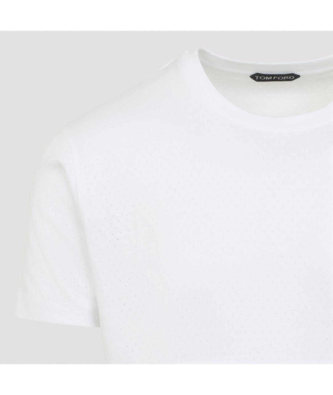 TOM FORD Белая хлопковая футболка, фото 4