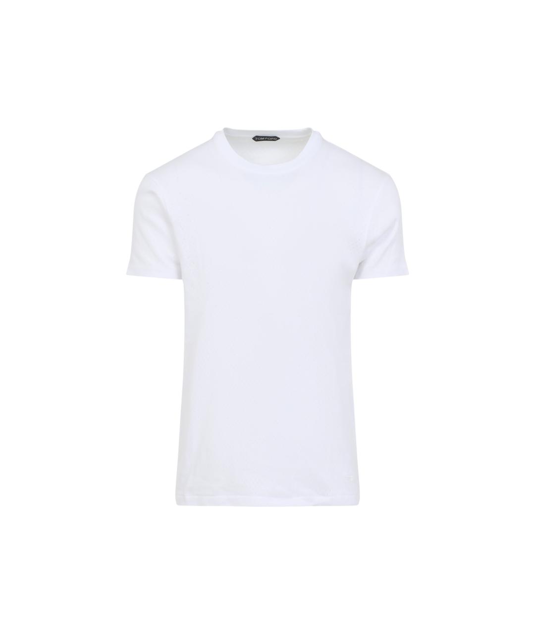 TOM FORD Белая хлопковая футболка, фото 1