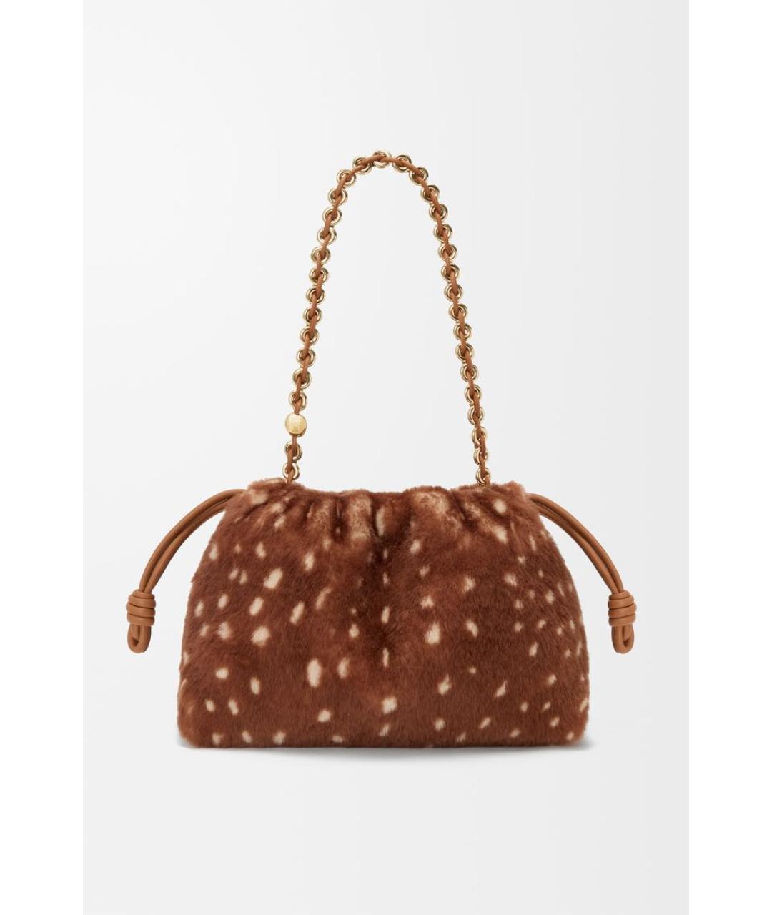 LOEWE Коричневая шерстяная сумка через плечо, фото 4