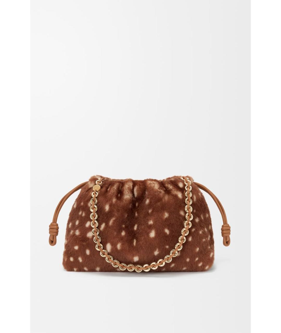 LOEWE Коричневая шерстяная сумка через плечо, фото 5