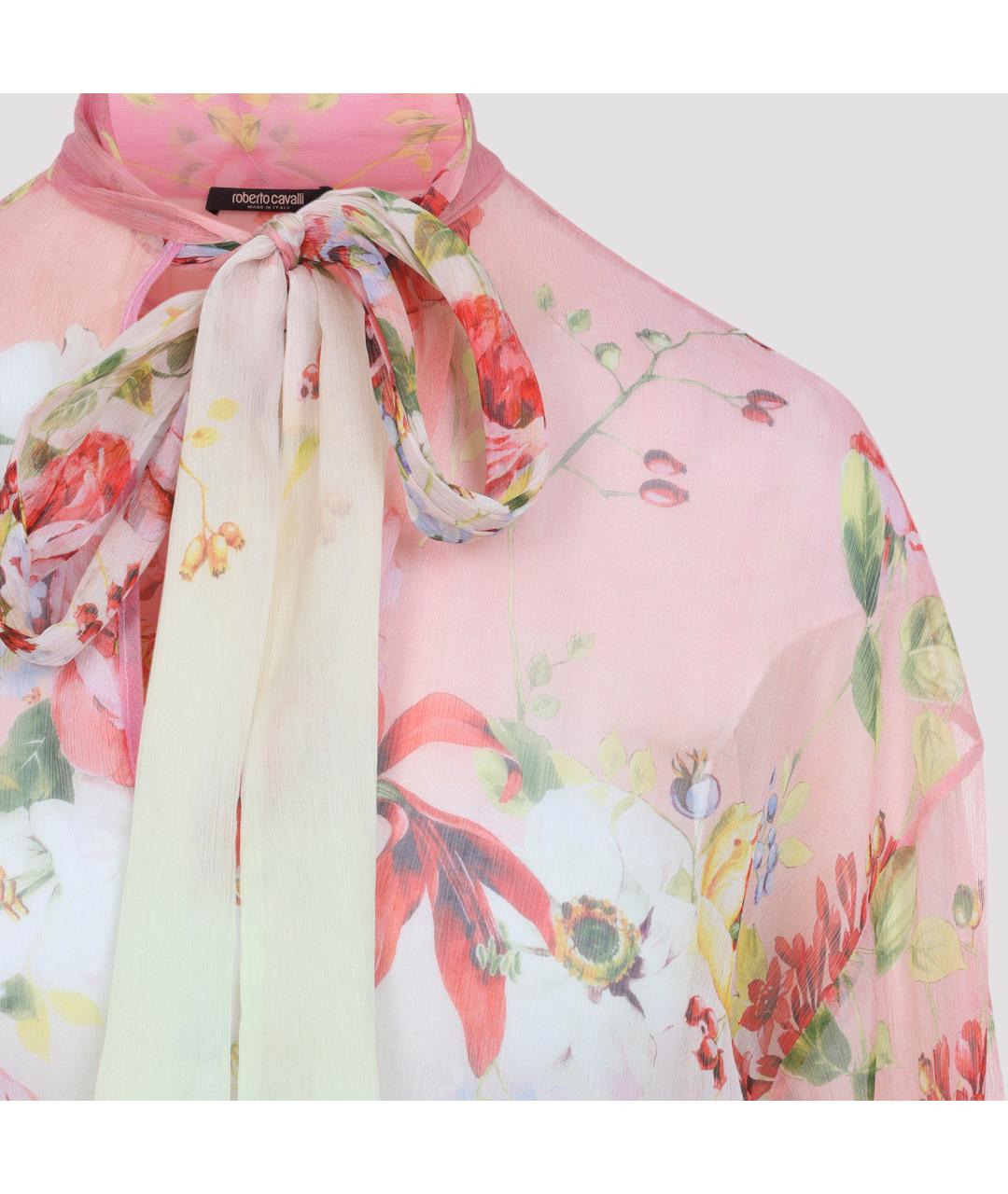 ROBERTO CAVALLI Мульти шелковая рубашка, фото 4