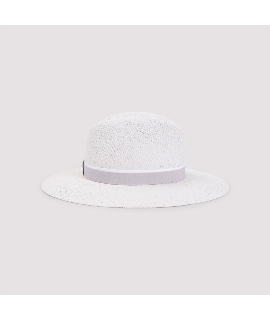 MAISON MICHEL Белая хлопковая шляпа, фото 3