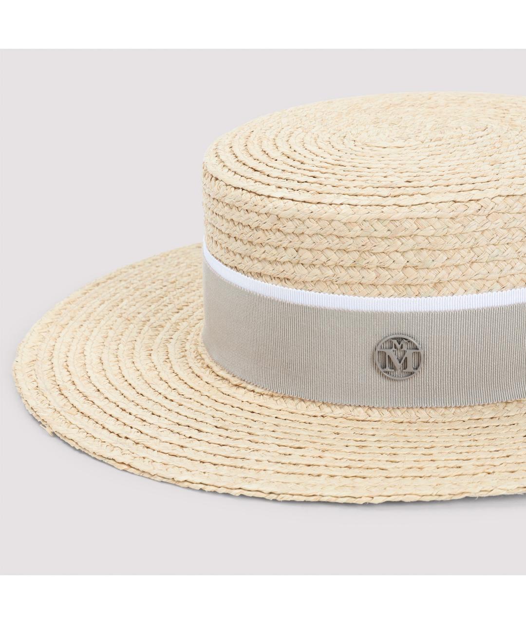 MAISON MICHEL Бежевая хлопковая шляпа, фото 4