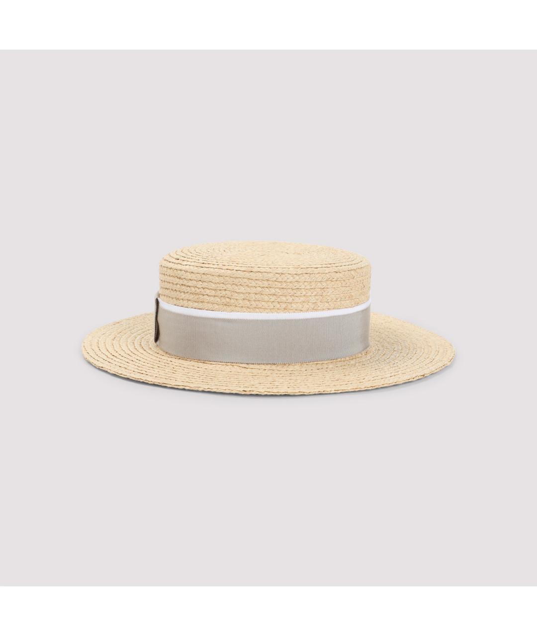 MAISON MICHEL Бежевая хлопковая шляпа, фото 3