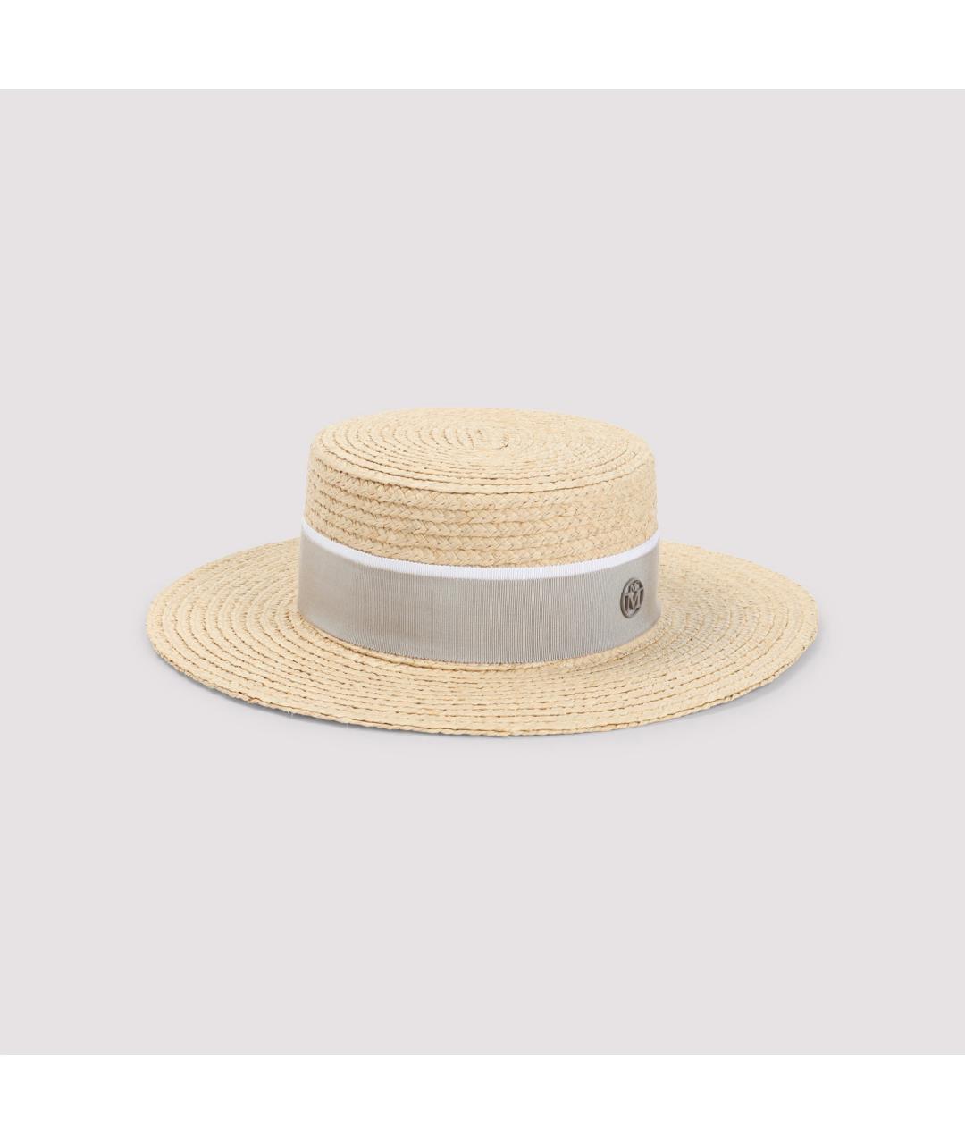 MAISON MICHEL Бежевая хлопковая шляпа, фото 2