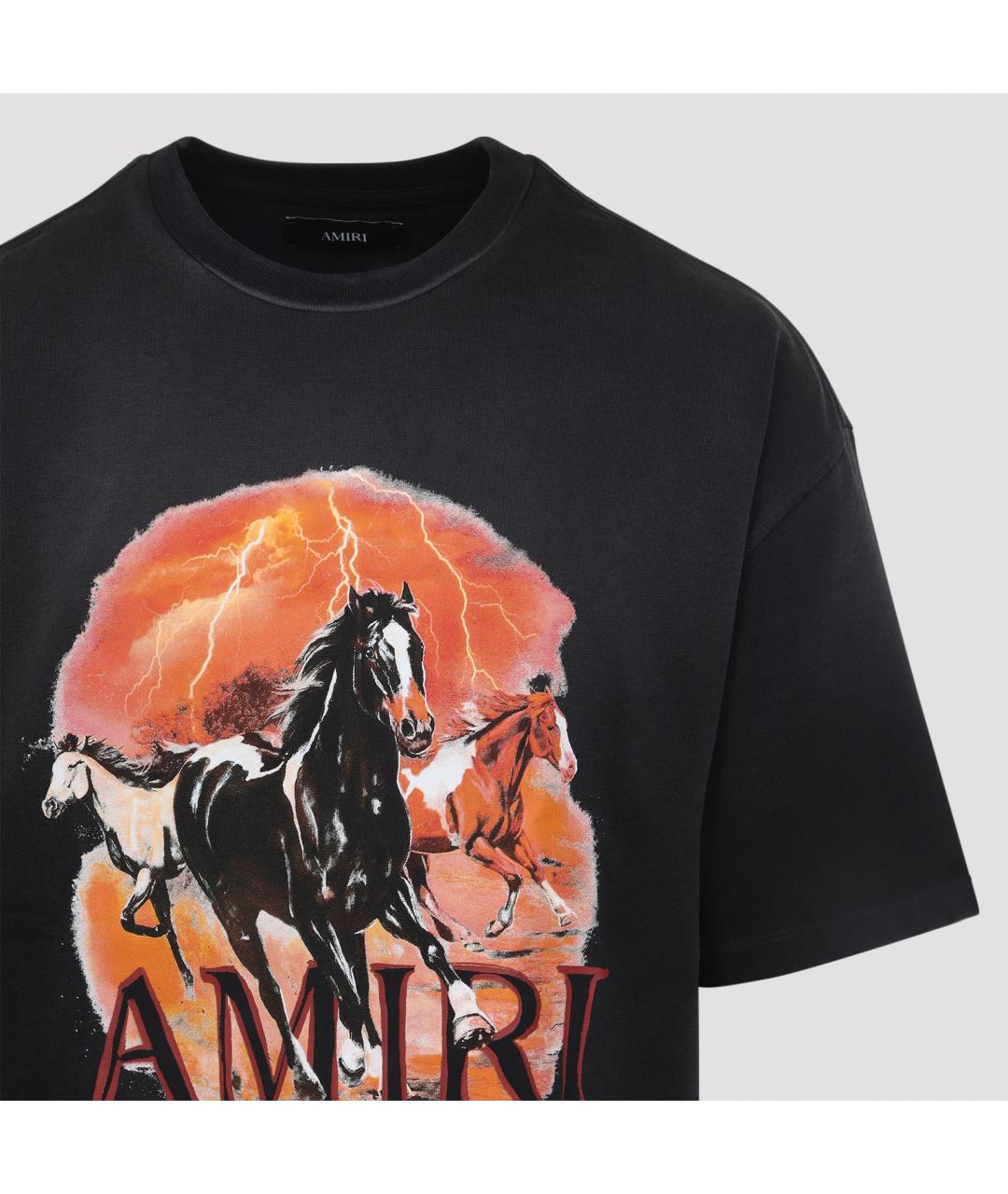 AMIRI Черная хлопковая футболка, фото 3