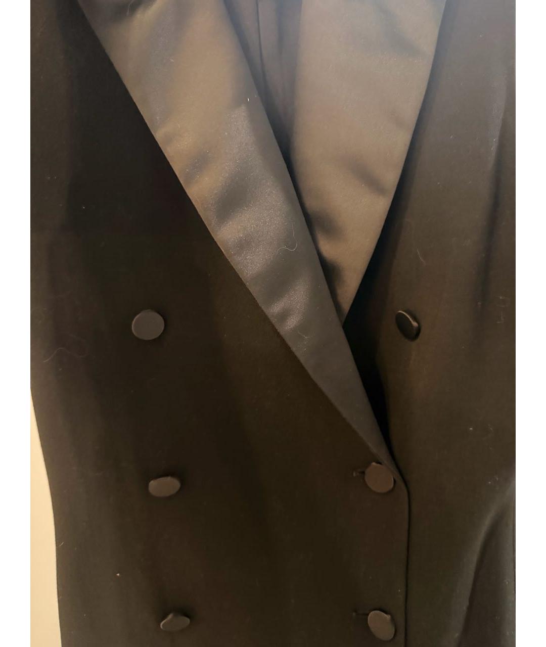 RALPH LAUREN Черное шерстяное повседневное платье, фото 3