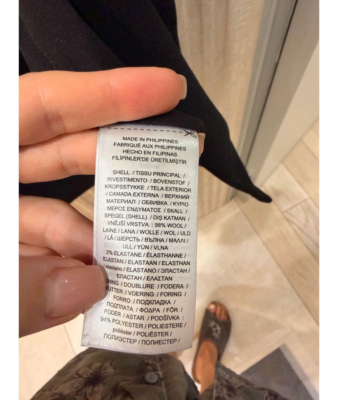 RALPH LAUREN Черное шерстяное повседневное платье, фото 5