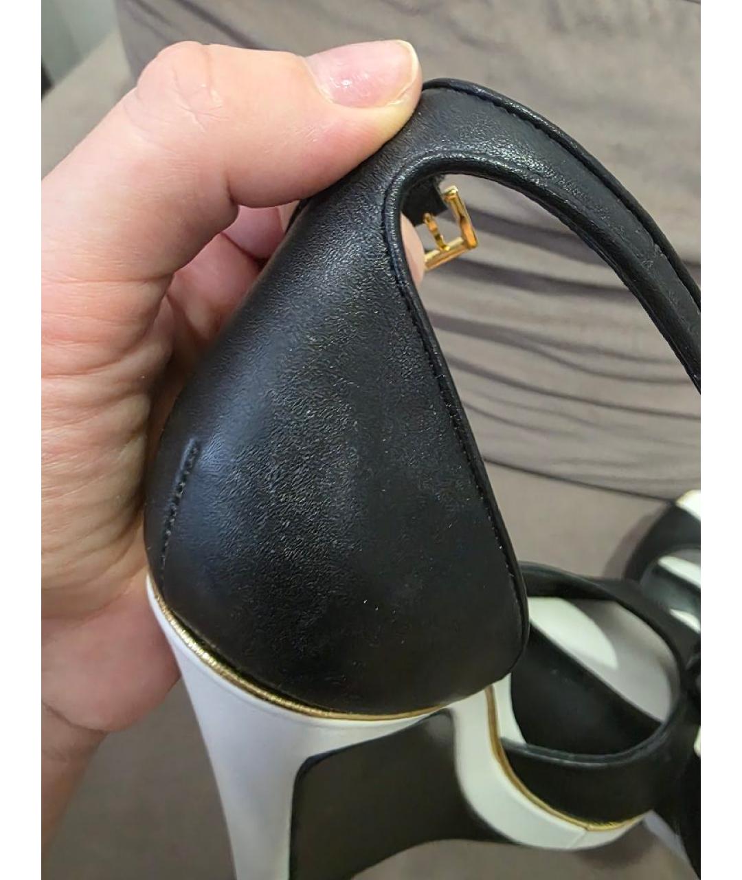 TOM FORD Черные кожаные босоножки, фото 4