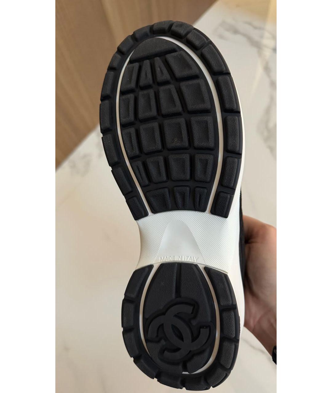 CHANEL Черные текстильные кроссовки, фото 8