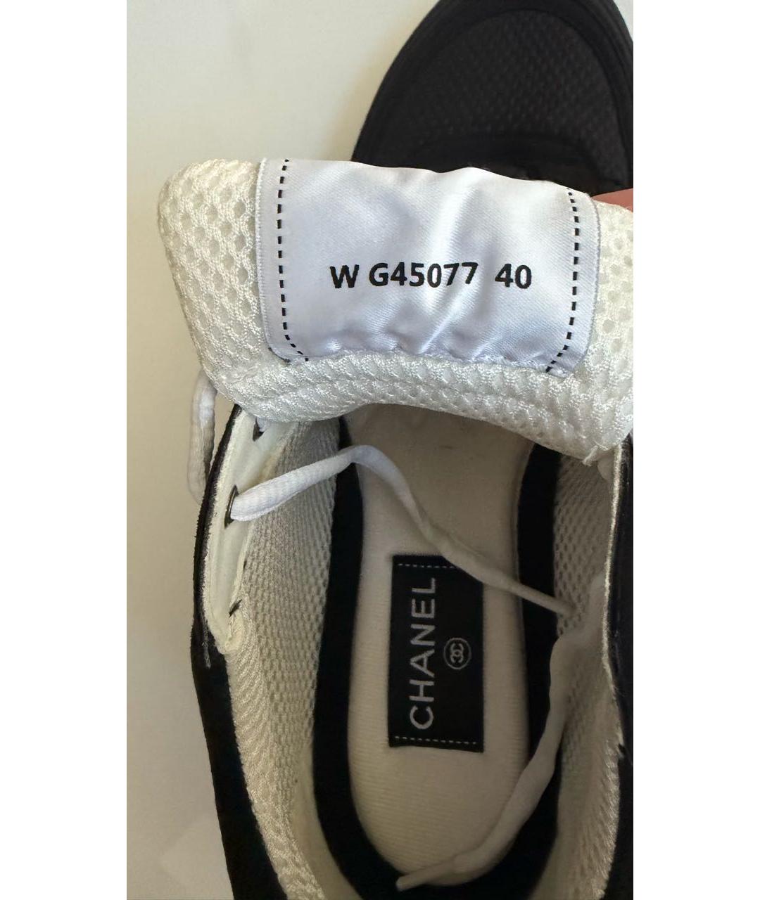 CHANEL Черные текстильные кроссовки, фото 5