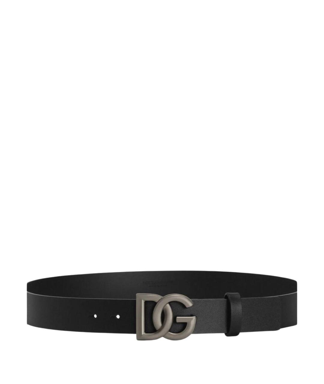 DOLCE&GABBANA Черный кожаный ремень, фото 1