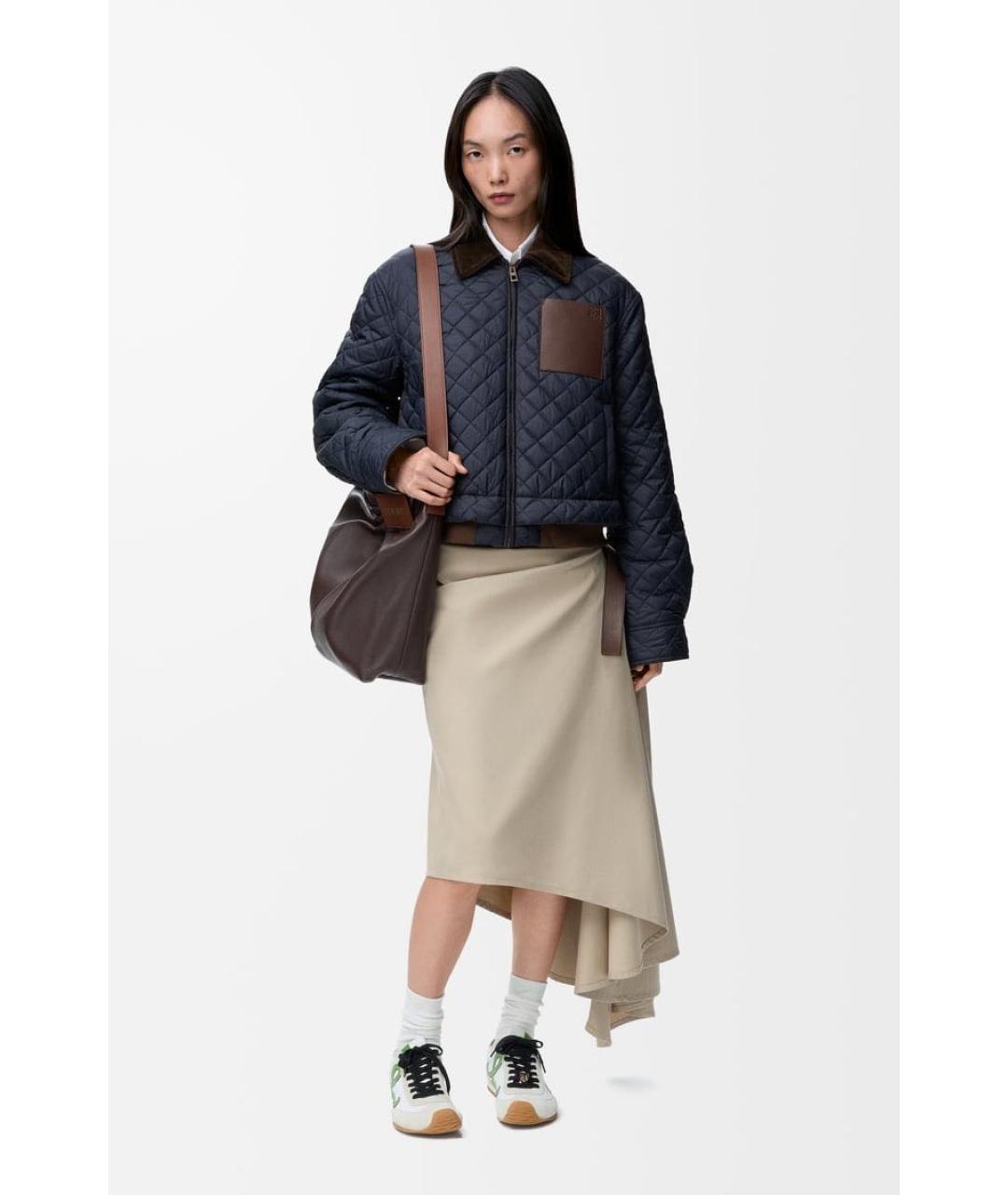 LOEWE Темно-синяя полиэстеровая куртка, фото 2