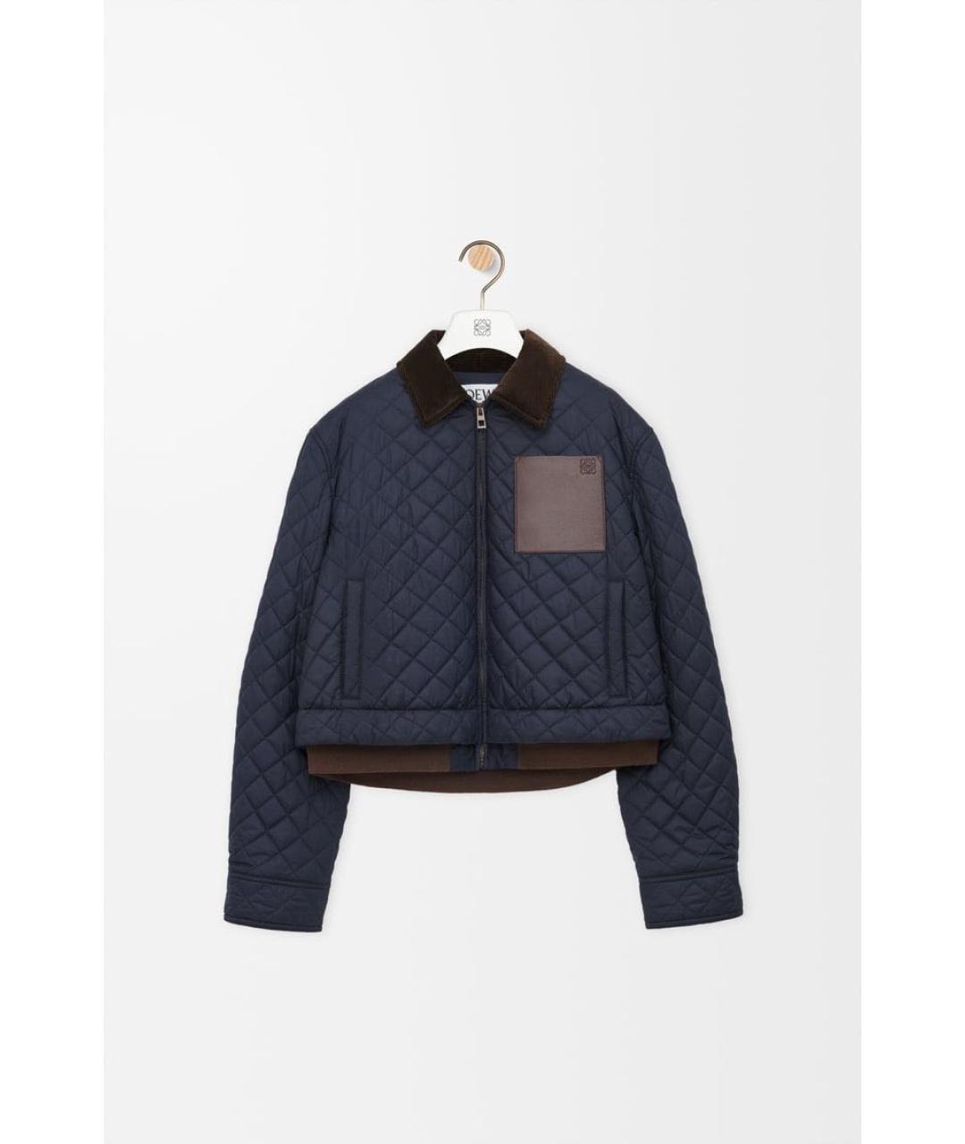 LOEWE Темно-синяя полиэстеровая куртка, фото 5