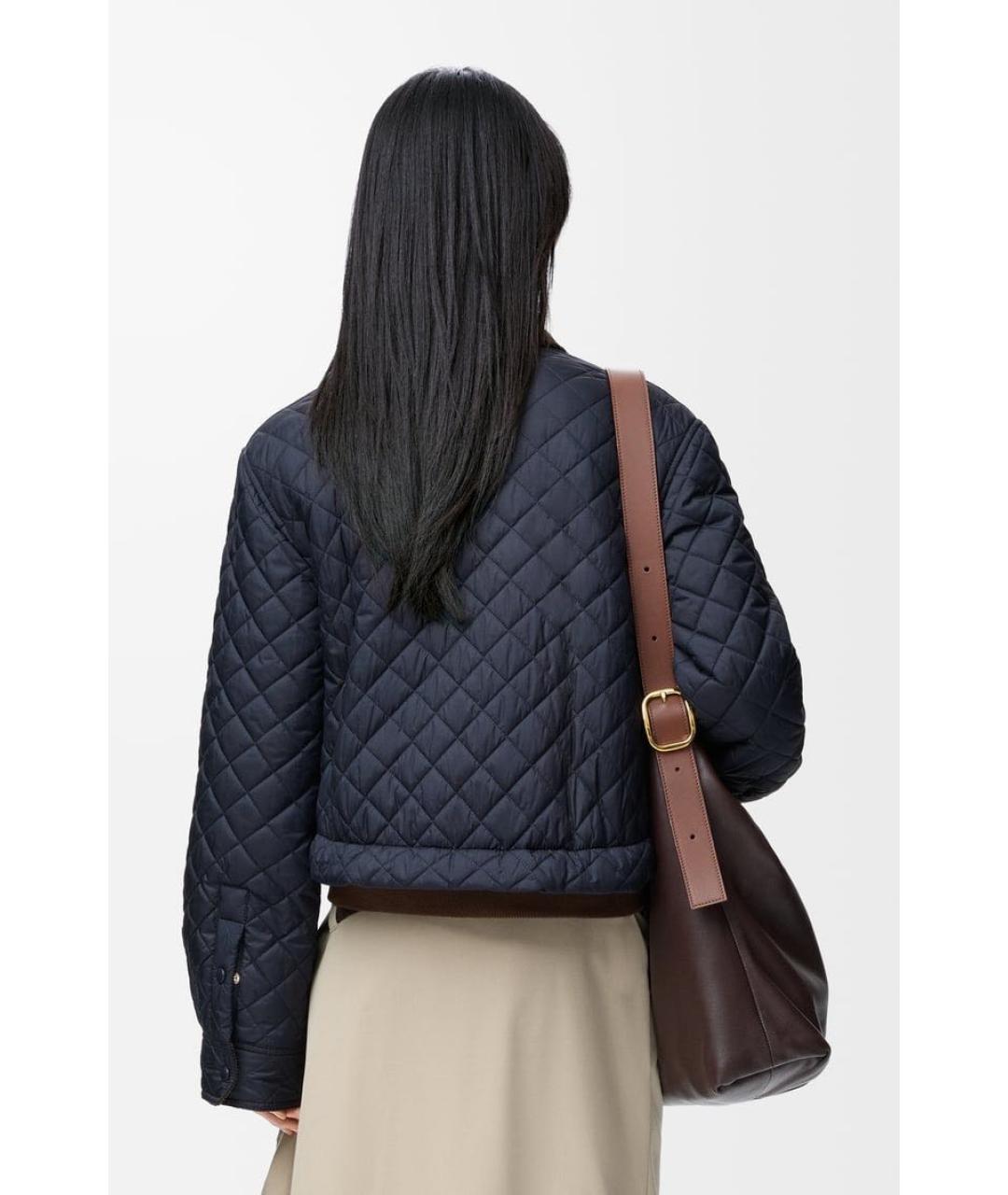 LOEWE Темно-синяя полиэстеровая куртка, фото 4