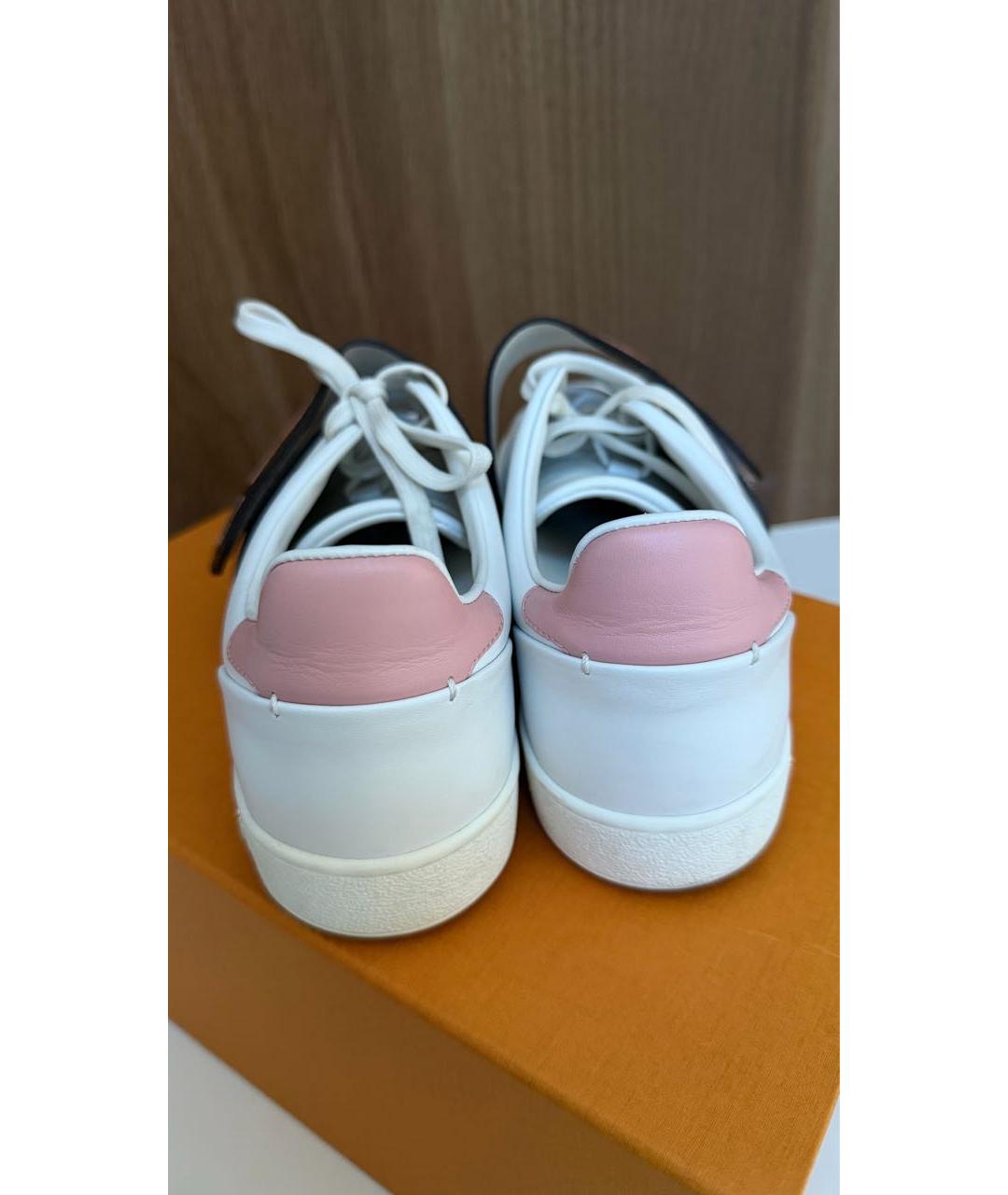 LOUIS VUITTON Белые кожаные кеды, фото 4