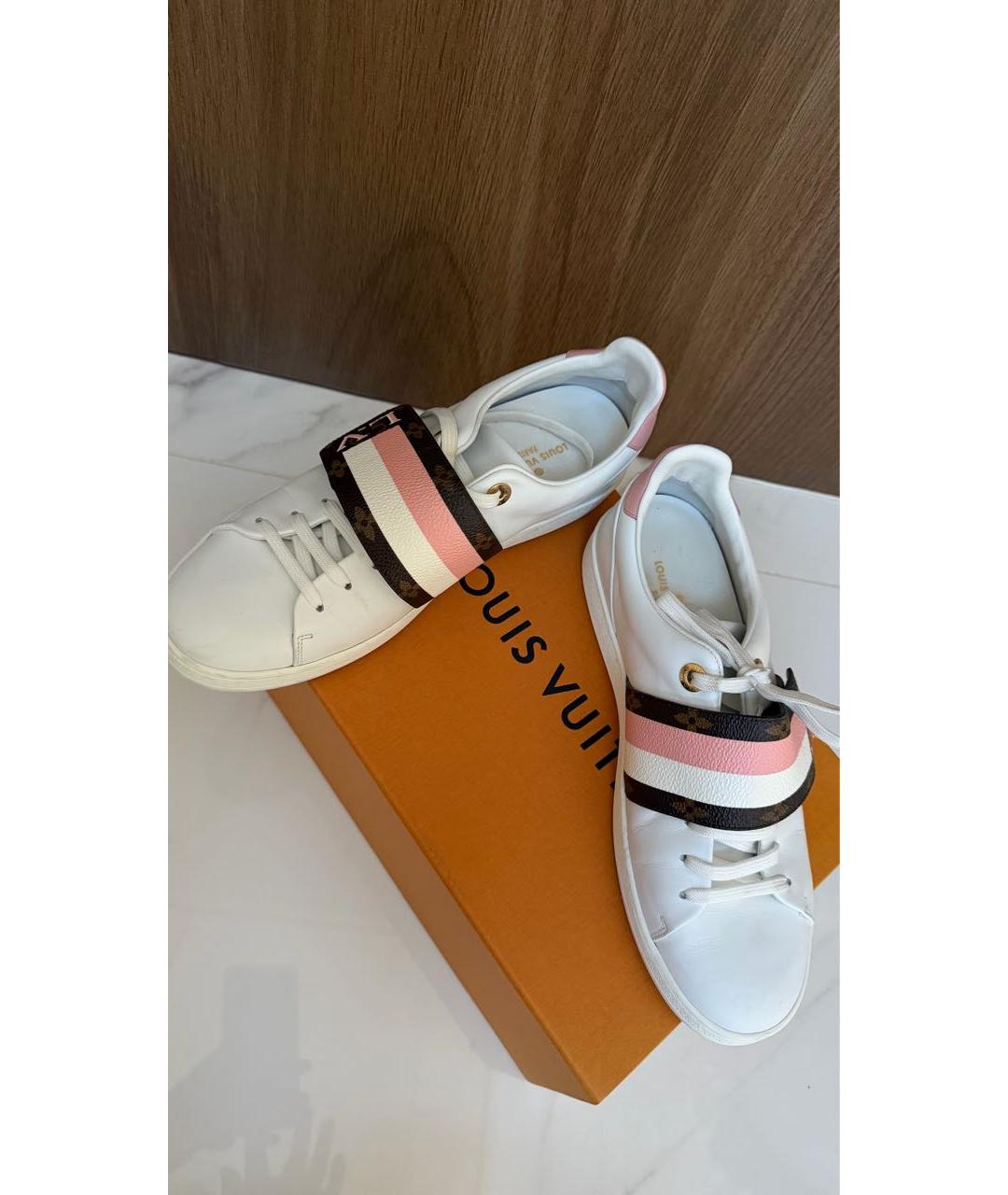 LOUIS VUITTON Белые кожаные кеды, фото 8