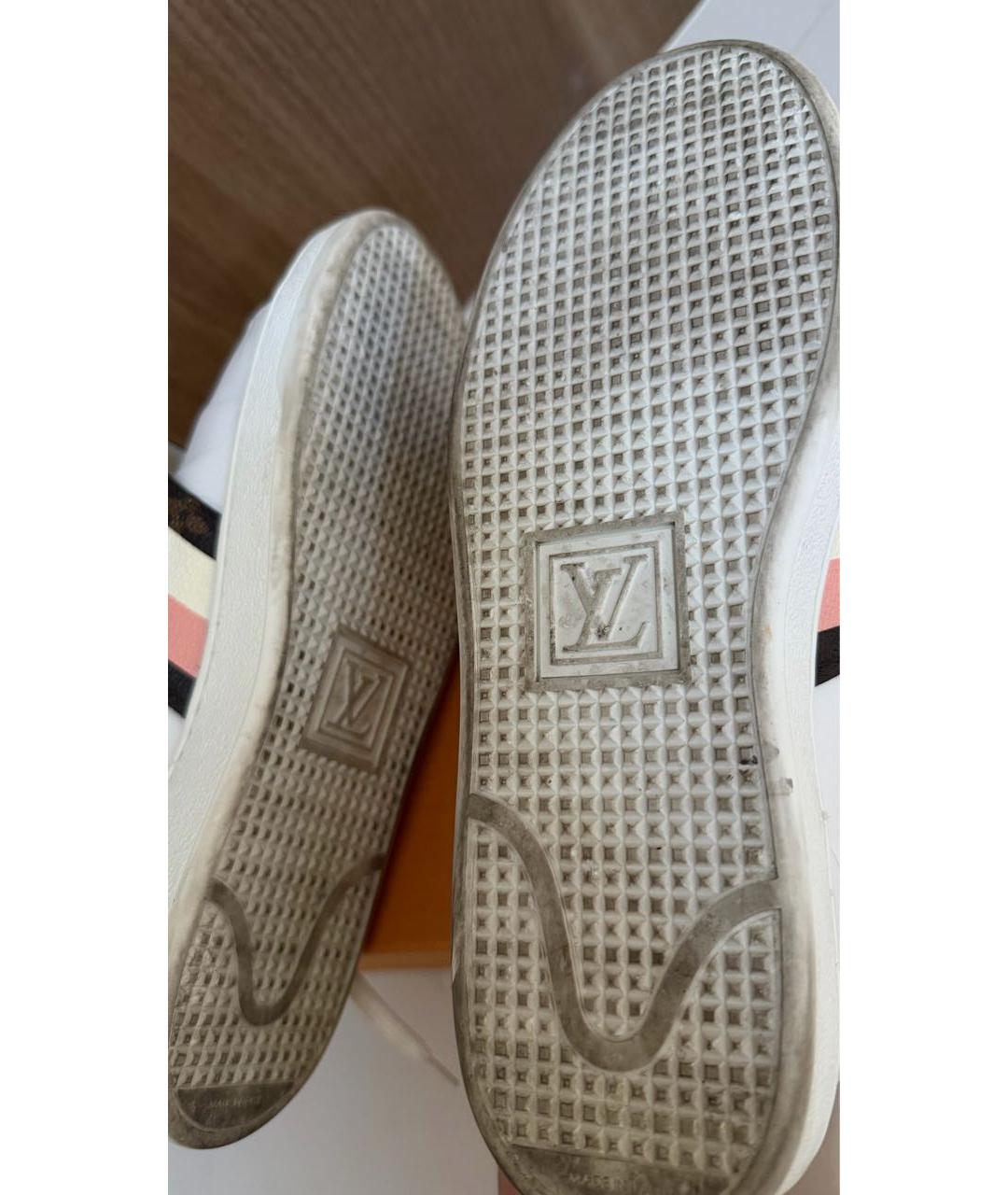 LOUIS VUITTON Белые кожаные кеды, фото 7