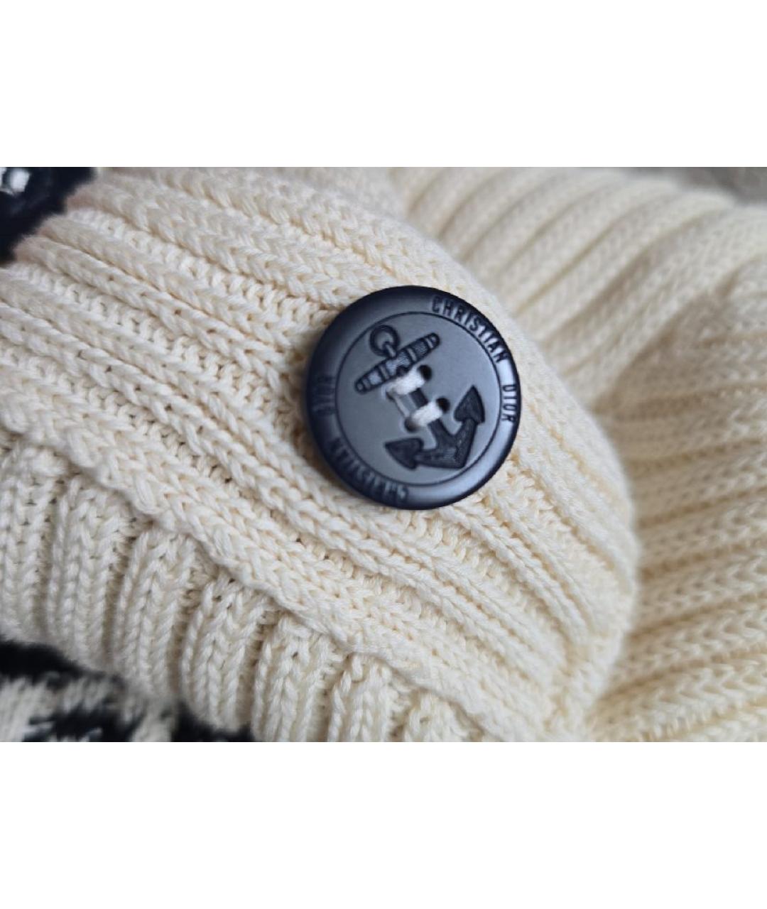 CHRISTIAN DIOR Бежевый хлопковый джемпер / свитер, фото 4