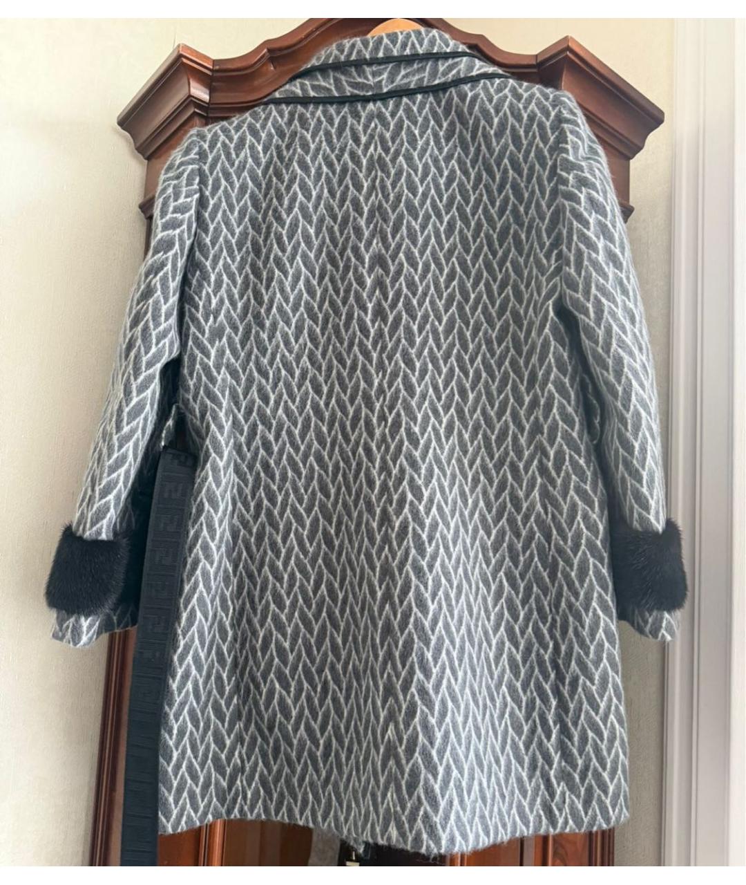 FENDI Серый шерстяной жакет/пиджак, фото 2