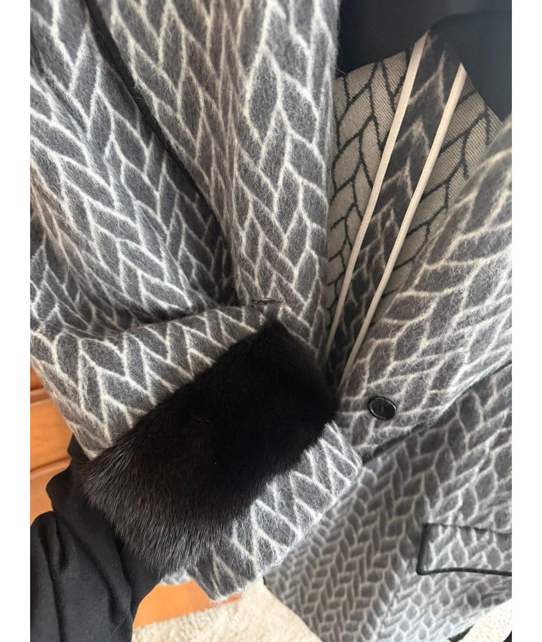 FENDI Серый шерстяной жакет/пиджак, фото 3