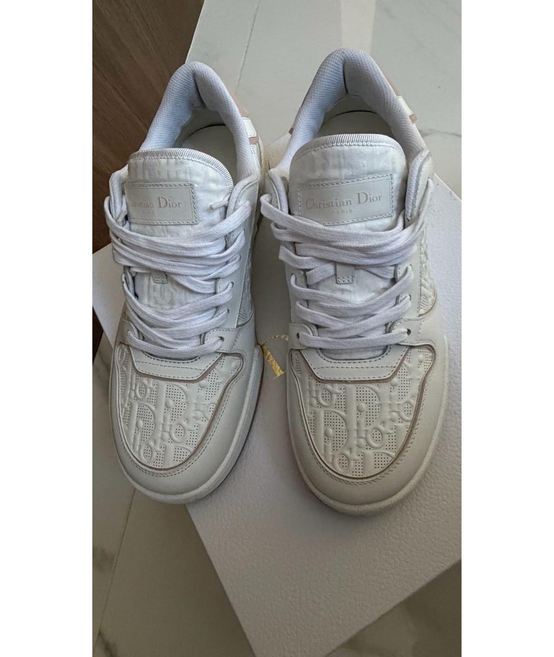 CHRISTIAN DIOR Белые кожаные кеды, фото 4