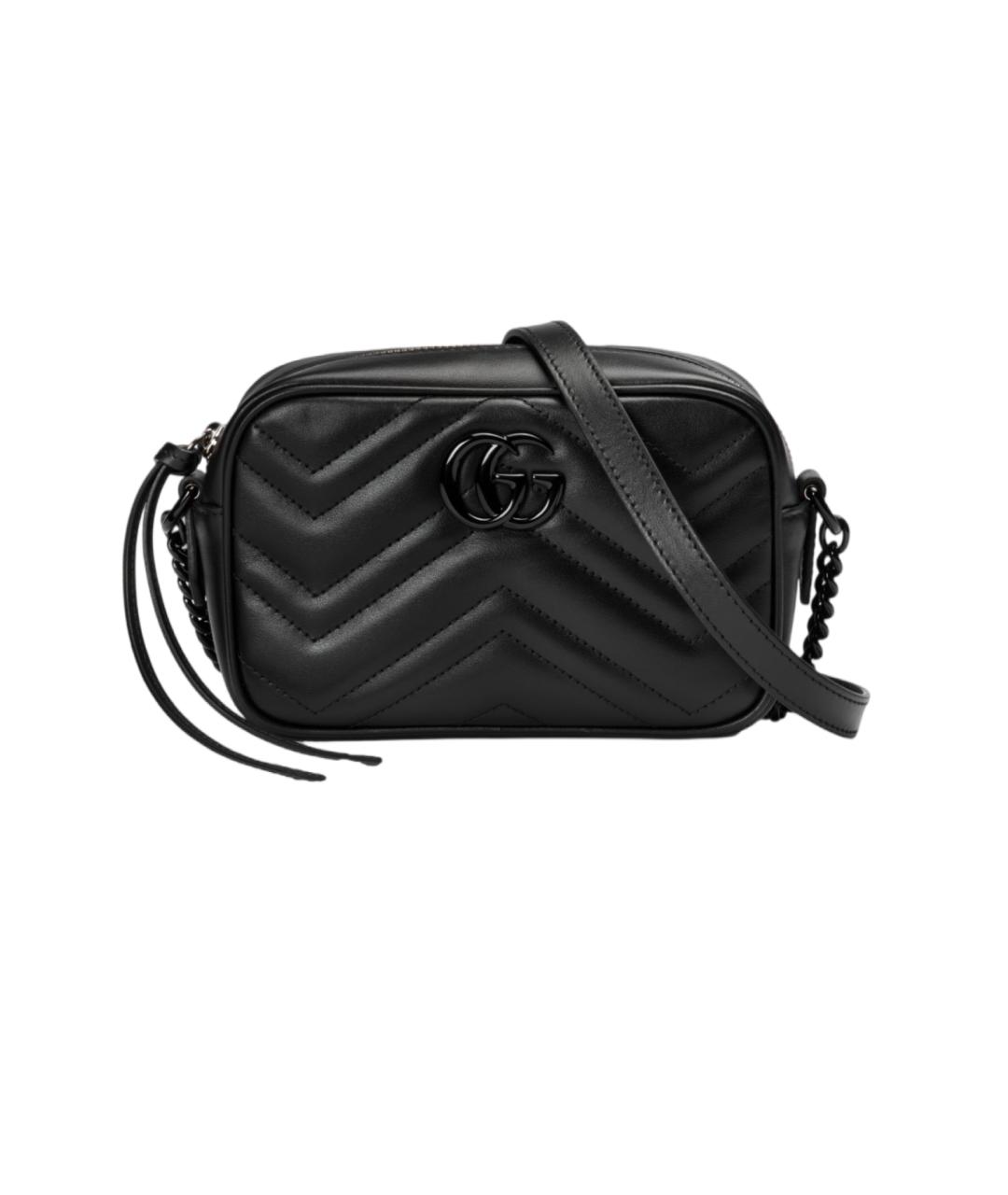 GUCCI Черная кожаная сумка через плечо, фото 1