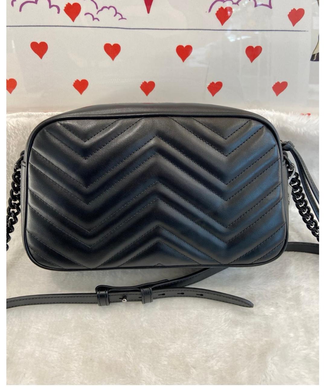 GUCCI Черная кожаная сумка через плечо, фото 3