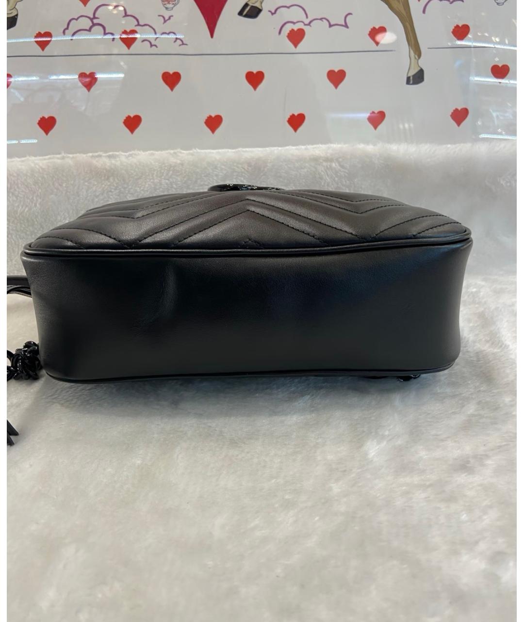 GUCCI Черная кожаная сумка через плечо, фото 6