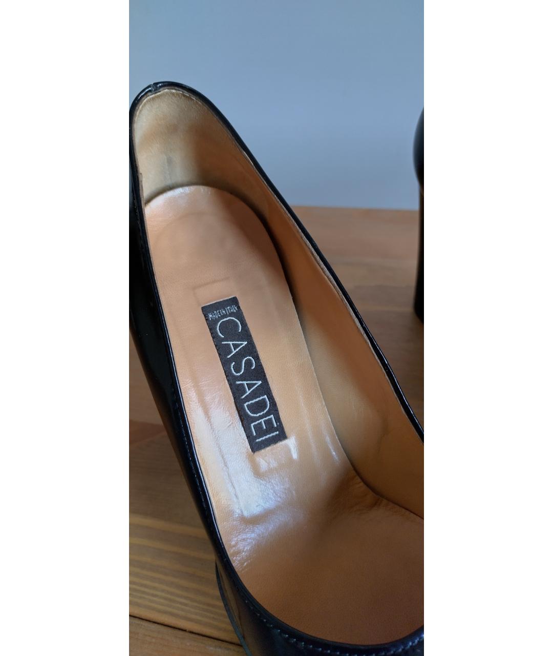CASADEI Черные кожаные туфли, фото 4