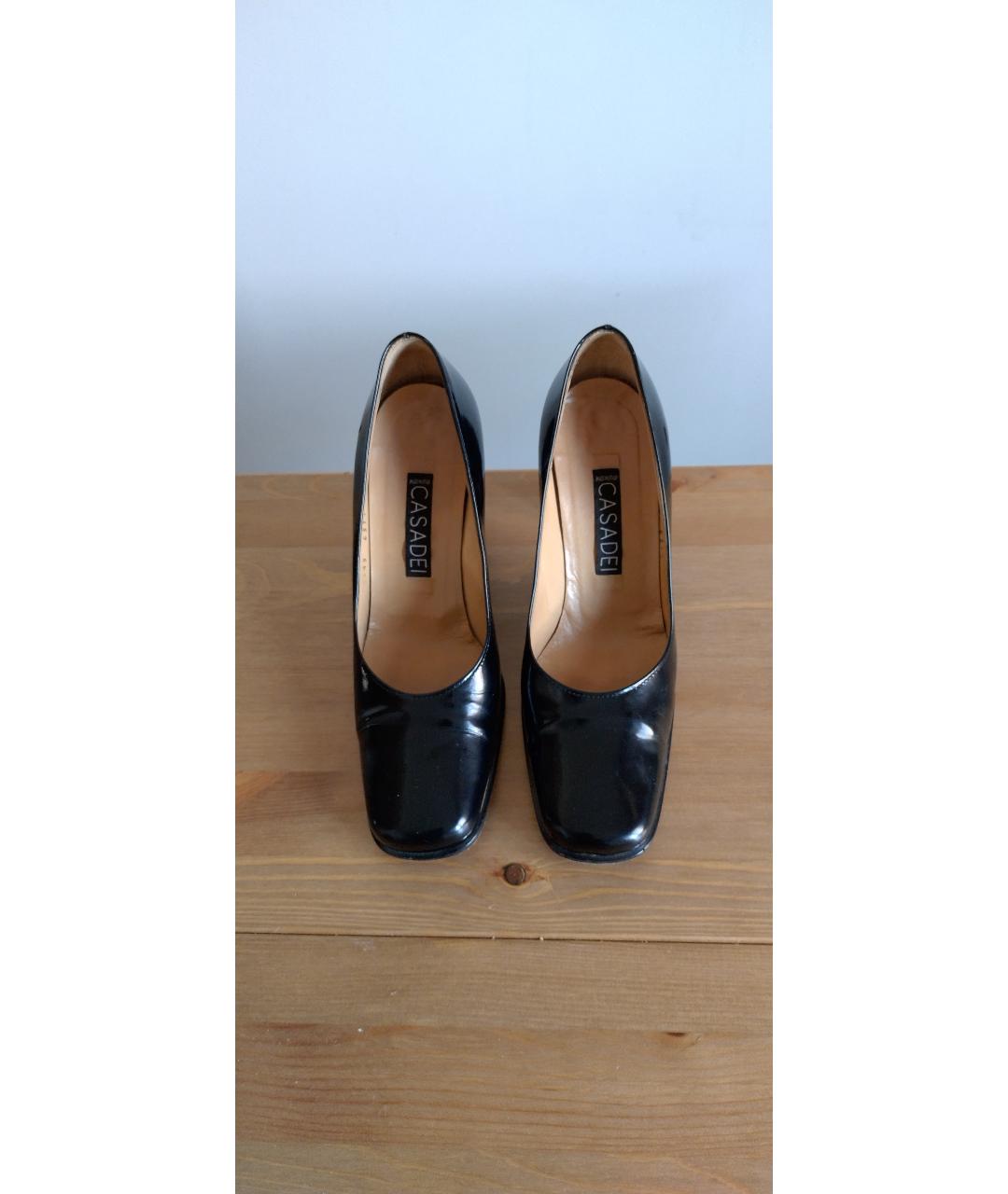 CASADEI Черные кожаные туфли, фото 6