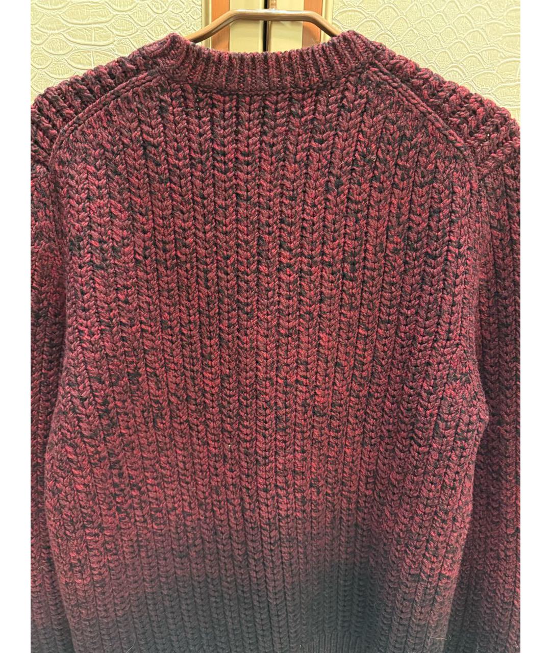 BURBERRY Красный шерстяной джемпер / свитер, фото 4