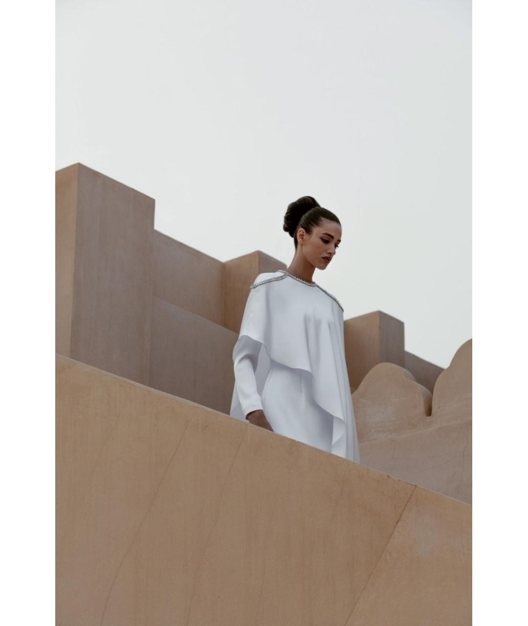 RASARIO Белое полиэстеровое вечернее платье, фото 4