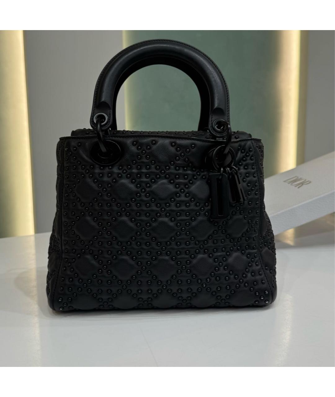 CHRISTIAN DIOR Черная кожаная сумка через плечо, фото 9