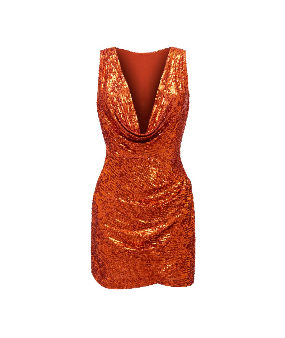 RASARIO Оранжевое полиэстеровое вечернее платье, фото 1