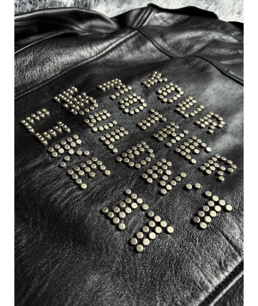 SAINT LAURENT Черная кожаная куртка, фото 3