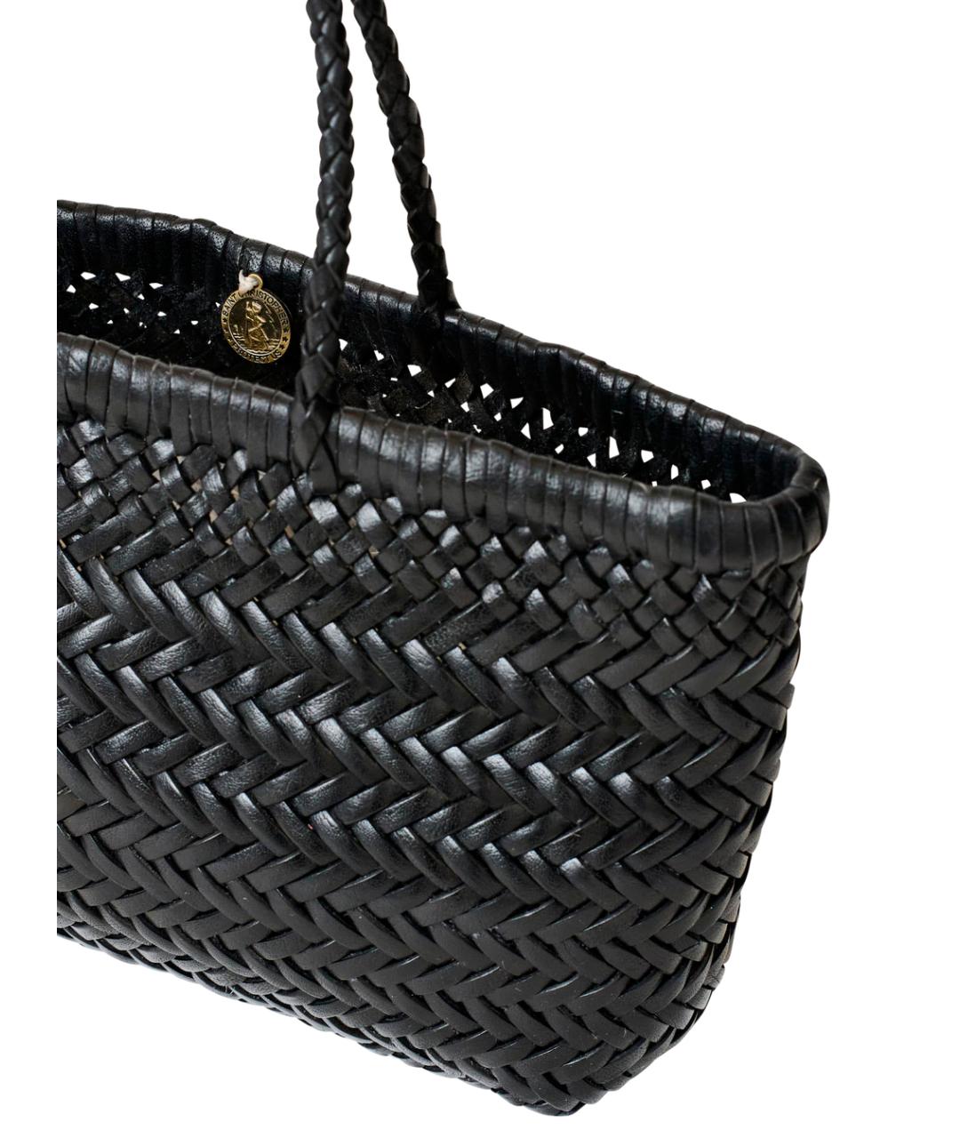 Dragon Diffusion Черная кожаная сумка тоут, фото 3