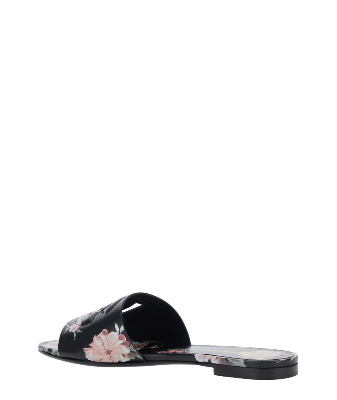 DOLCE&GABBANA Черные кожаные сандалии, фото 3