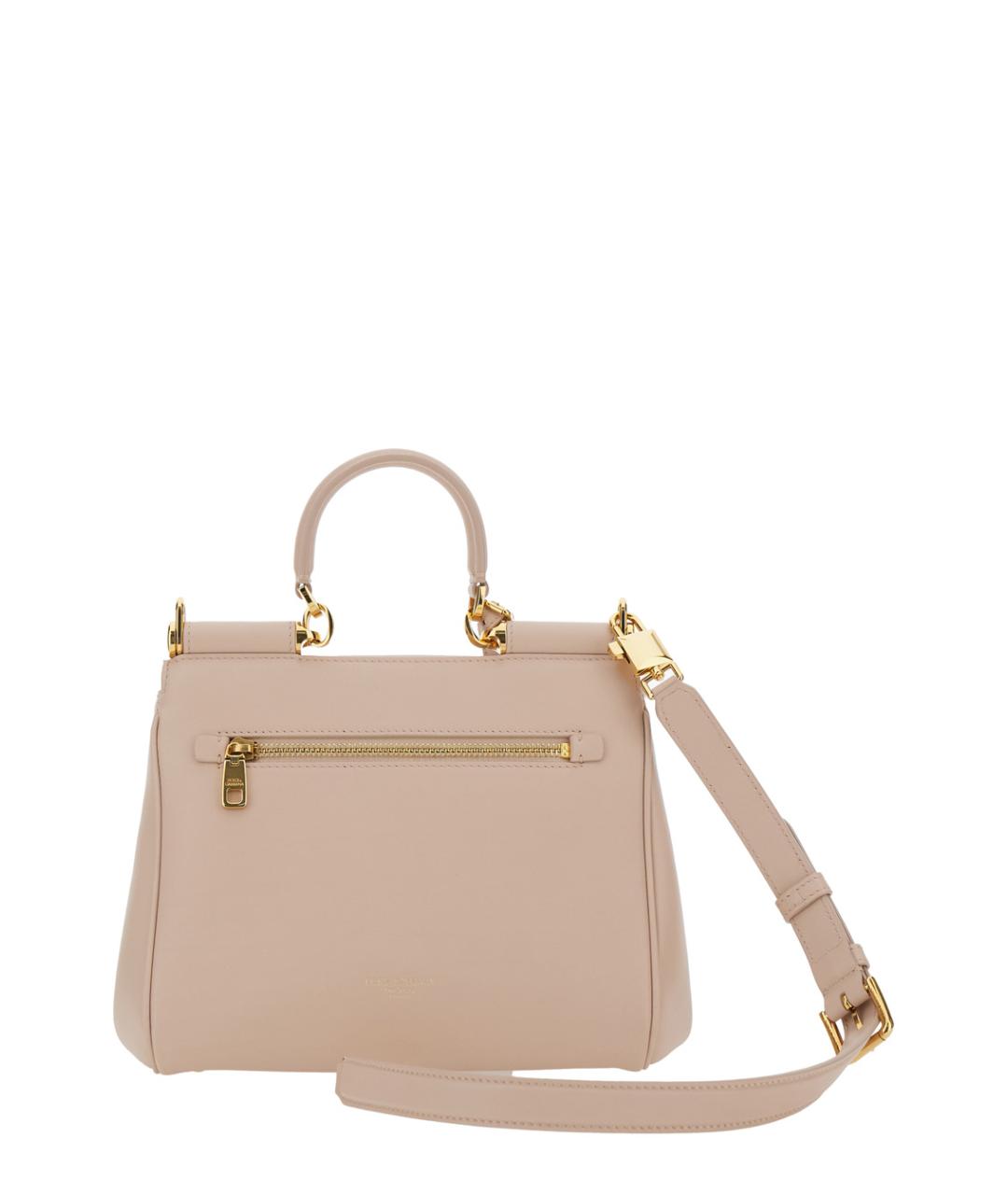 DOLCE&GABBANA Розовая кожаная сумка тоут, фото 2