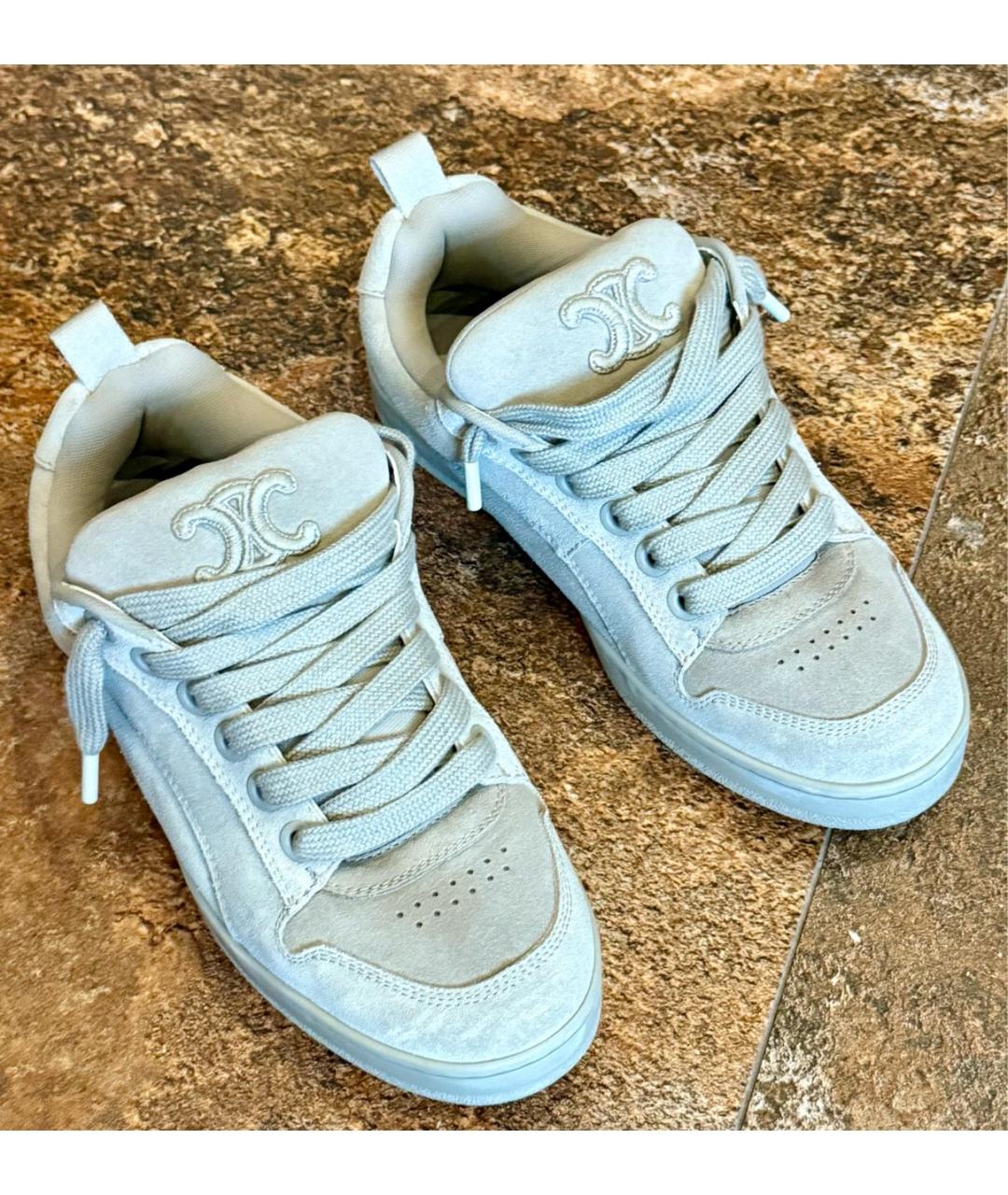 CELINE Серые замшевые кроссовки, фото 3