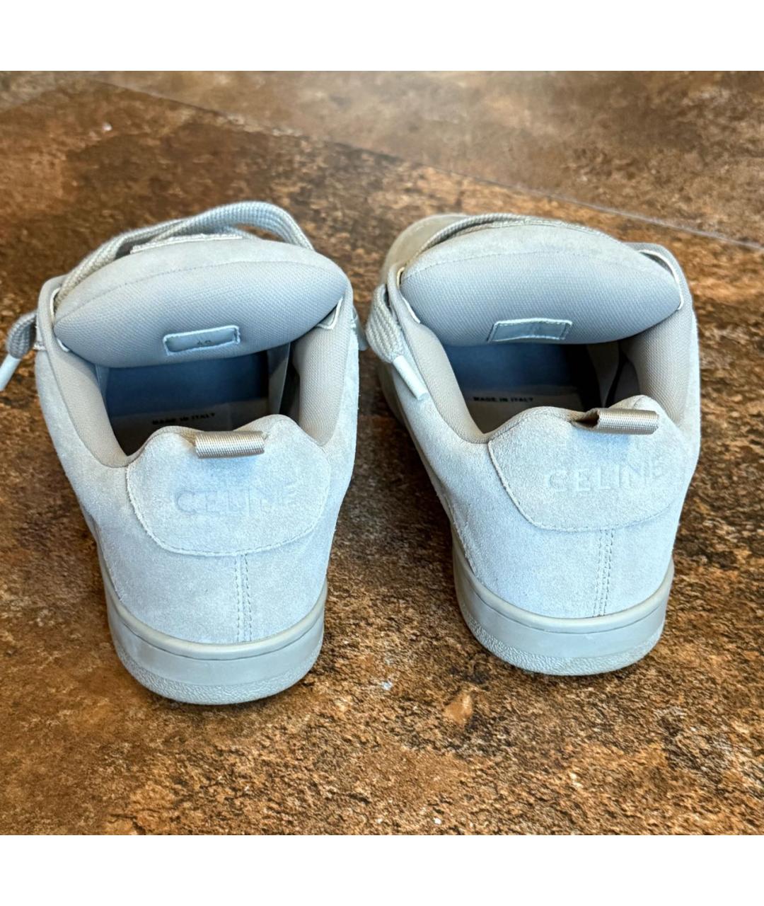 CELINE Серые замшевые кроссовки, фото 4