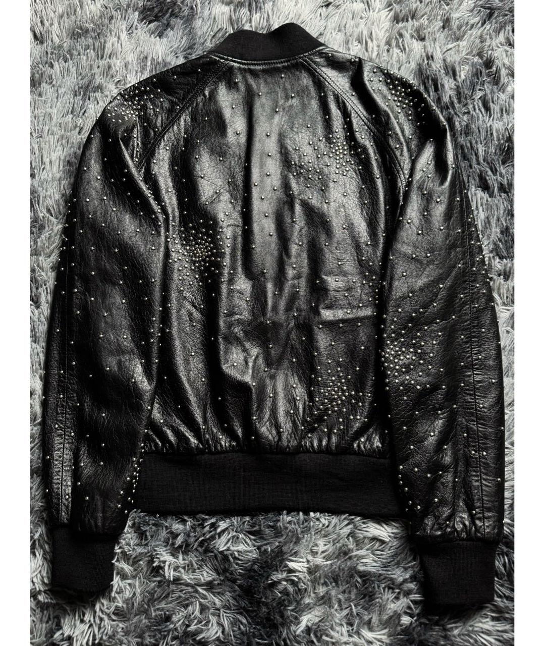 SAINT LAURENT Черная кожаная куртка, фото 2