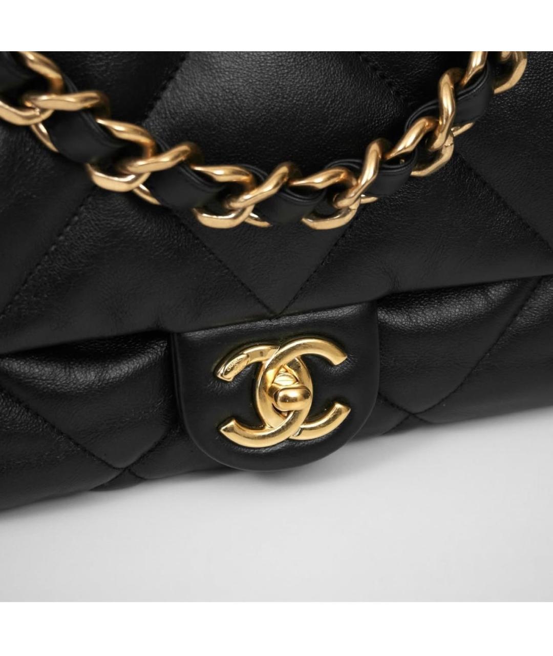 CHANEL Черная кожаная сумка через плечо, фото 3