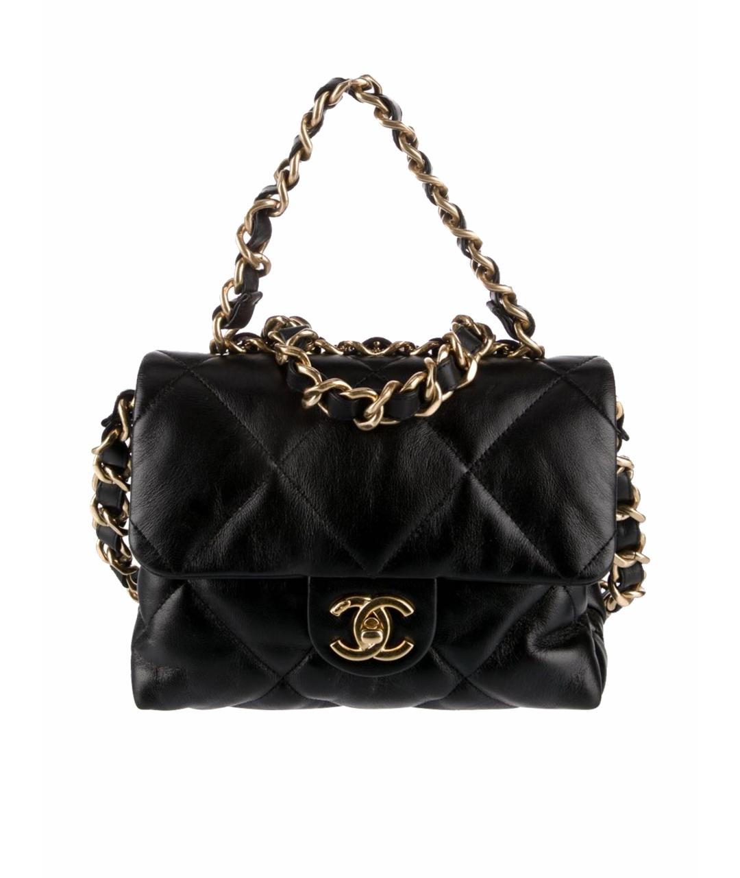 CHANEL Черная кожаная сумка через плечо, фото 9