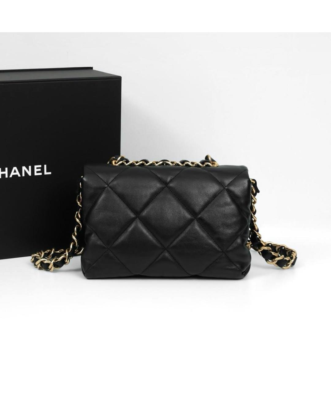 CHANEL Черная кожаная сумка через плечо, фото 4