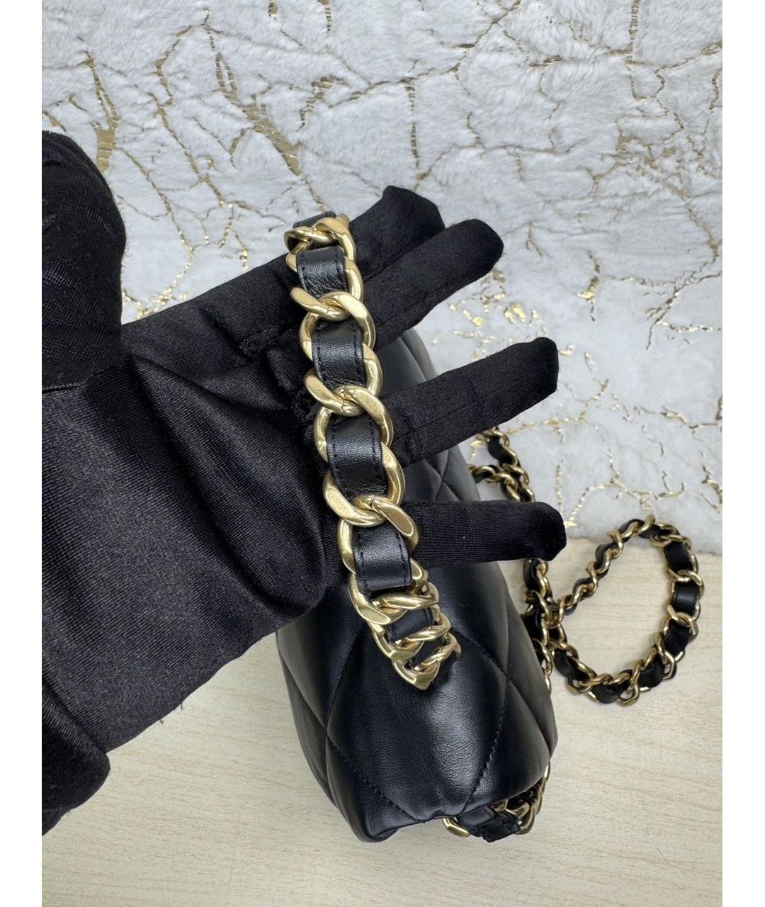 CHANEL Черная кожаная сумка через плечо, фото 7