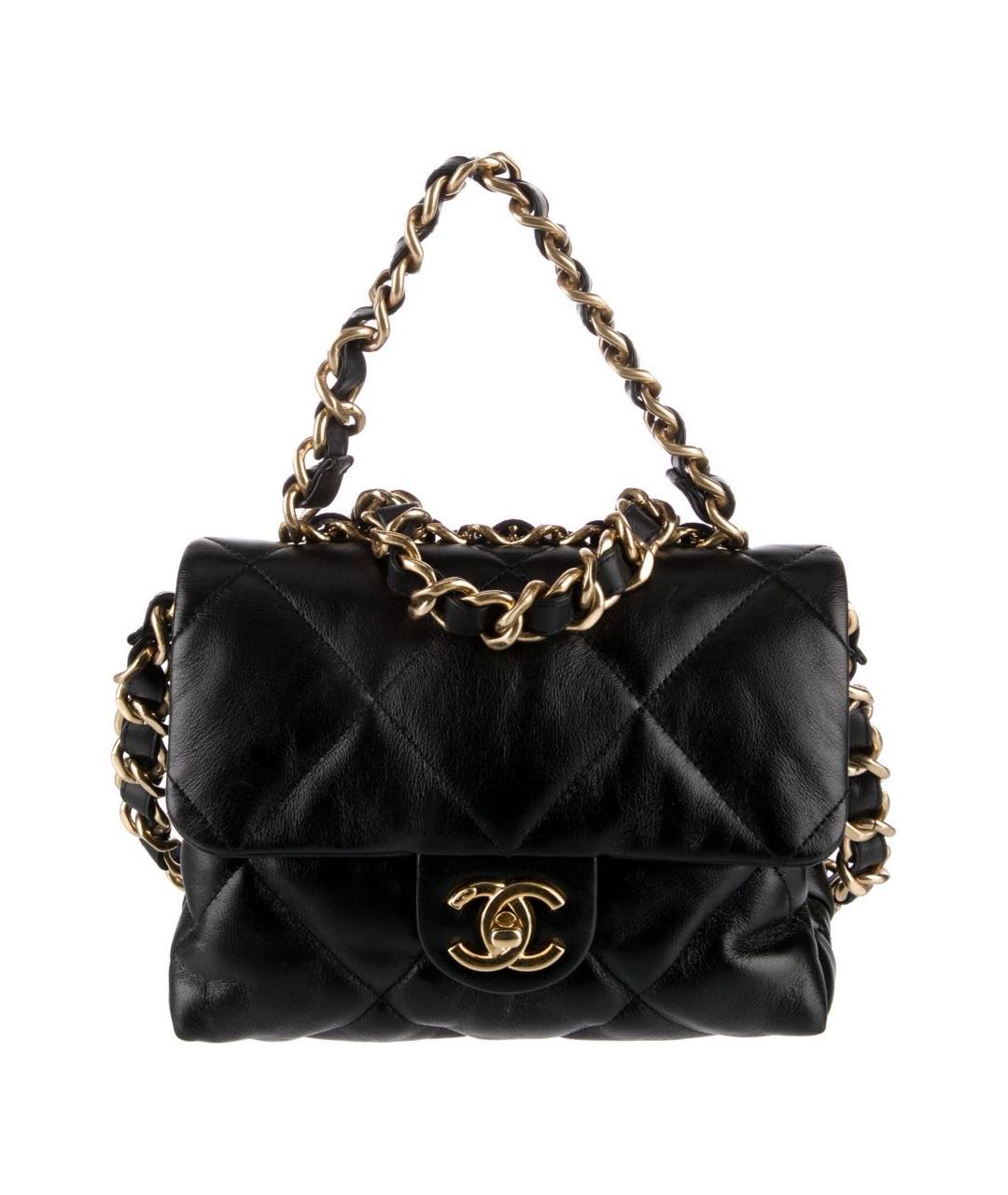CHANEL Черная кожаная сумка через плечо, фото 8