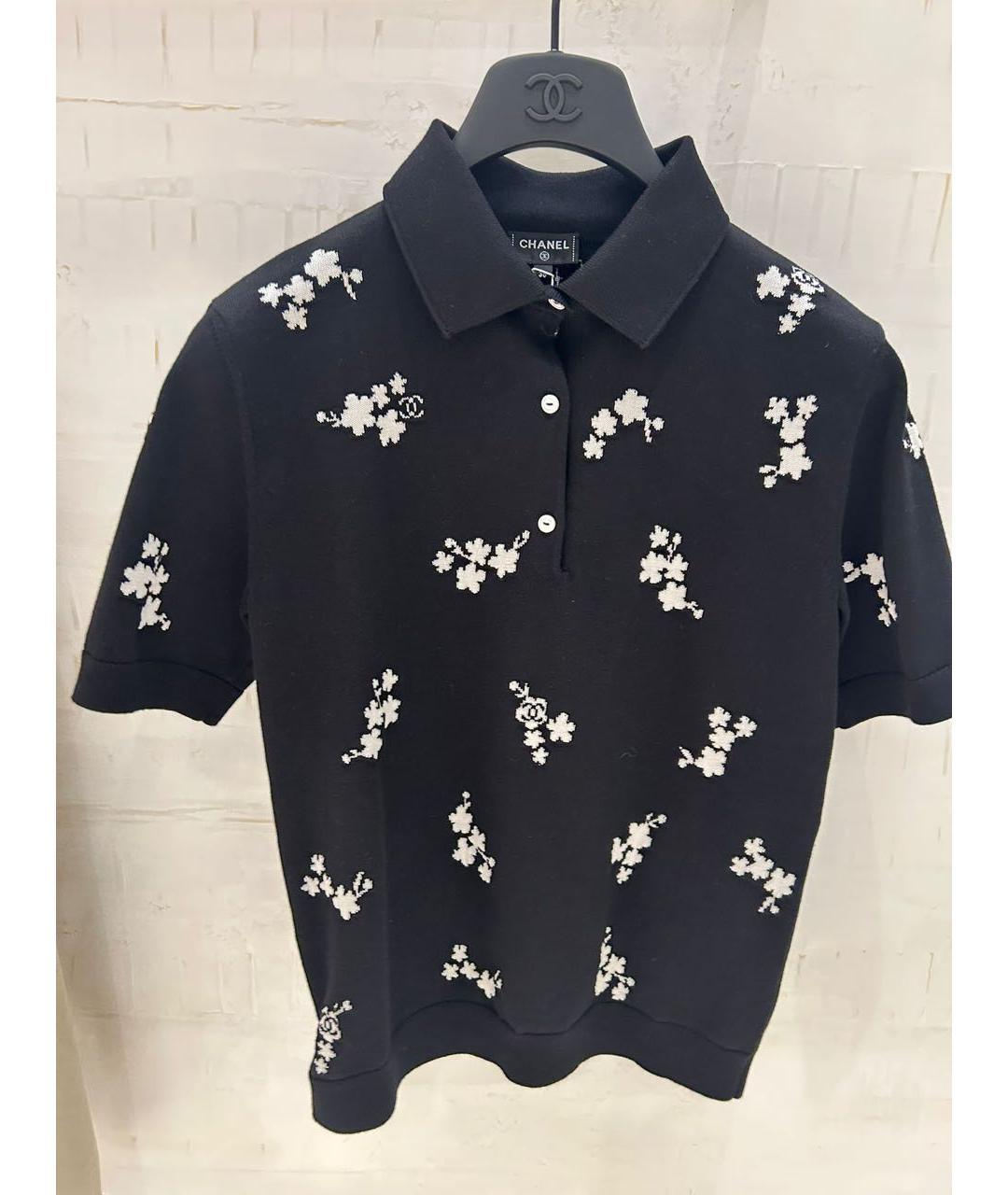CHANEL Черная хлопковая футболка, фото 5